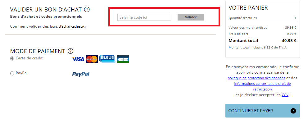 Où utiliser un code promo Esprit valide ?