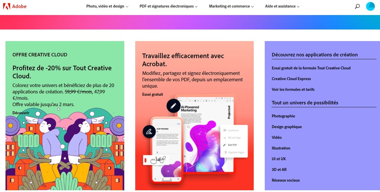 Peut-on profiter d’un code promo sur le site Adobe ?