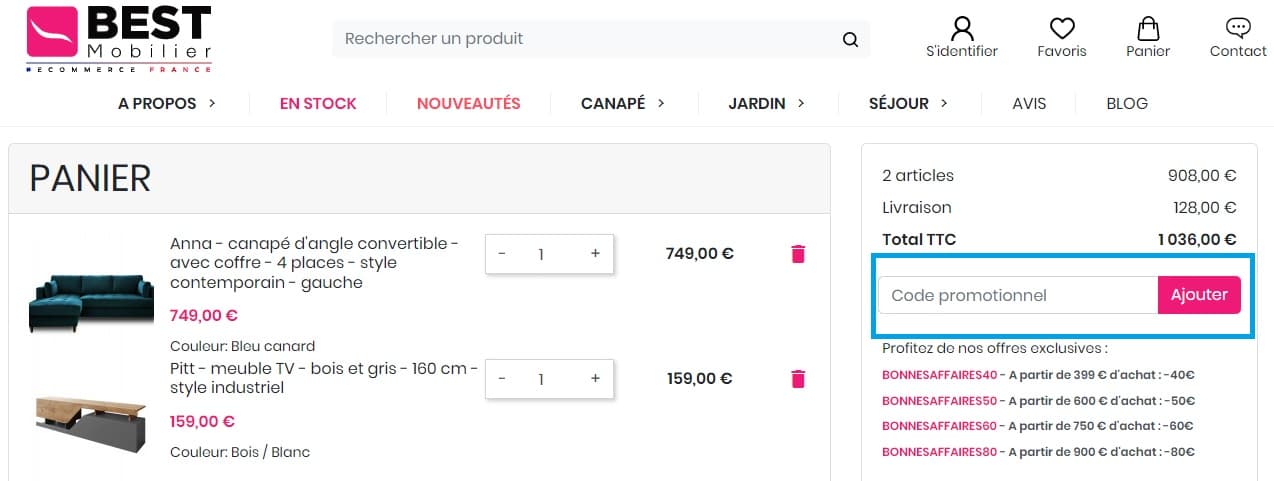 code promo Best Mobilier