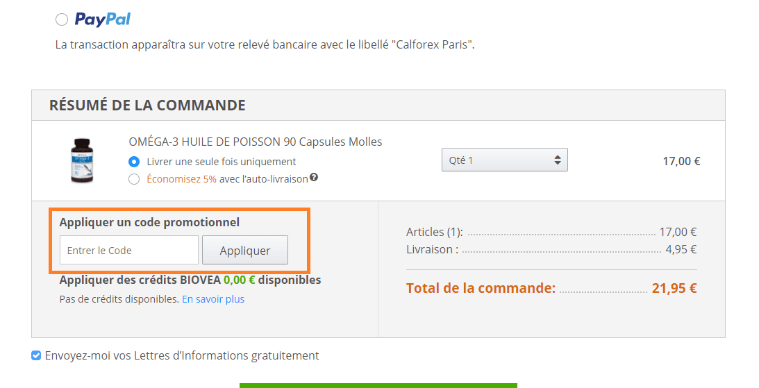 Comment utiliser un code promo Biovea valide ?