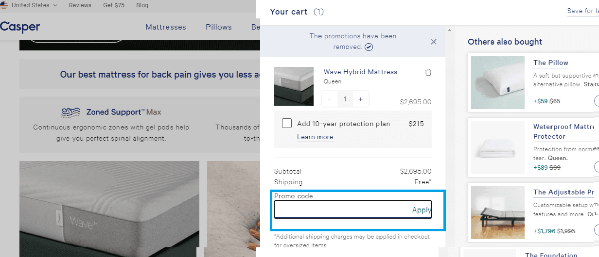 Comment utiliser un code promo Casper valide ?