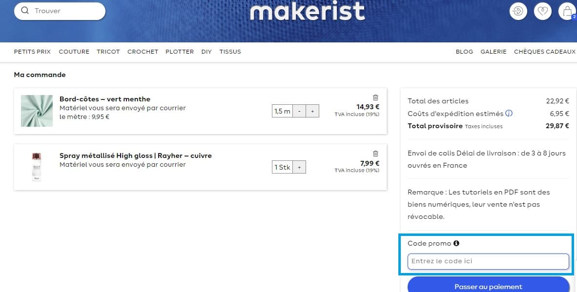 Comment profiter d’un code promo Makerist valide ?