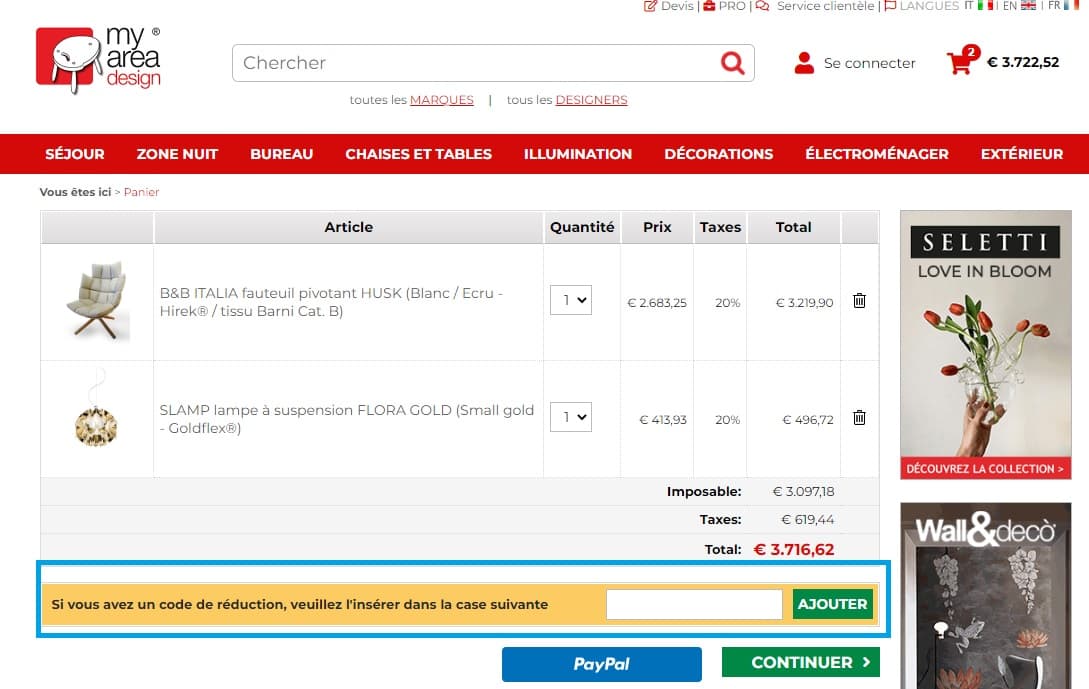 Comment profiter d’un code promo MyAreaDesign valide ?