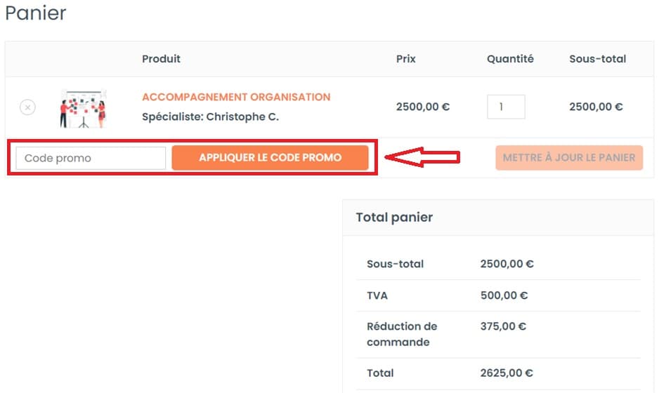Où mettre mon code promo Specialist Wanted ?