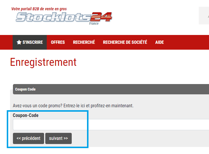 Comment utiliser un code promo Stocklots24 valide ?