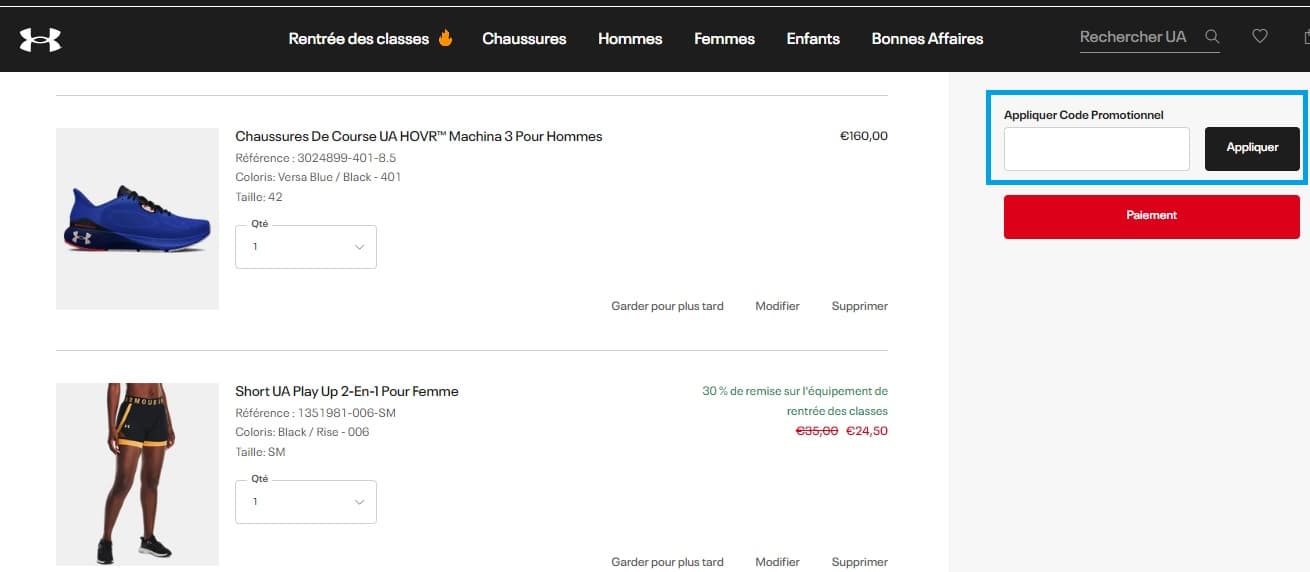 Comment profiter d’un code promo Under Armour valide ?