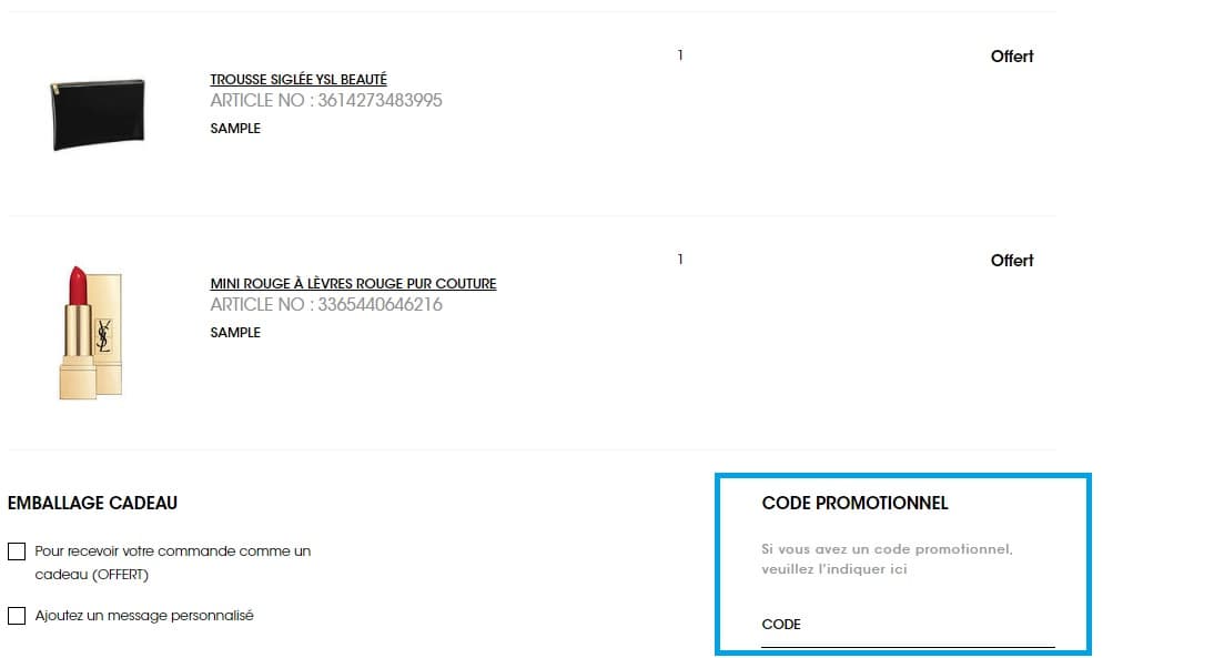 Comment utiliser un code promo Yves Saint Laurent Beauté valide ?