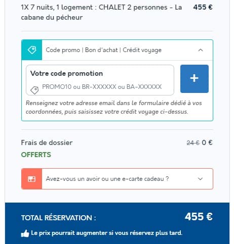 Comment utiliser un code promo campings.com ?