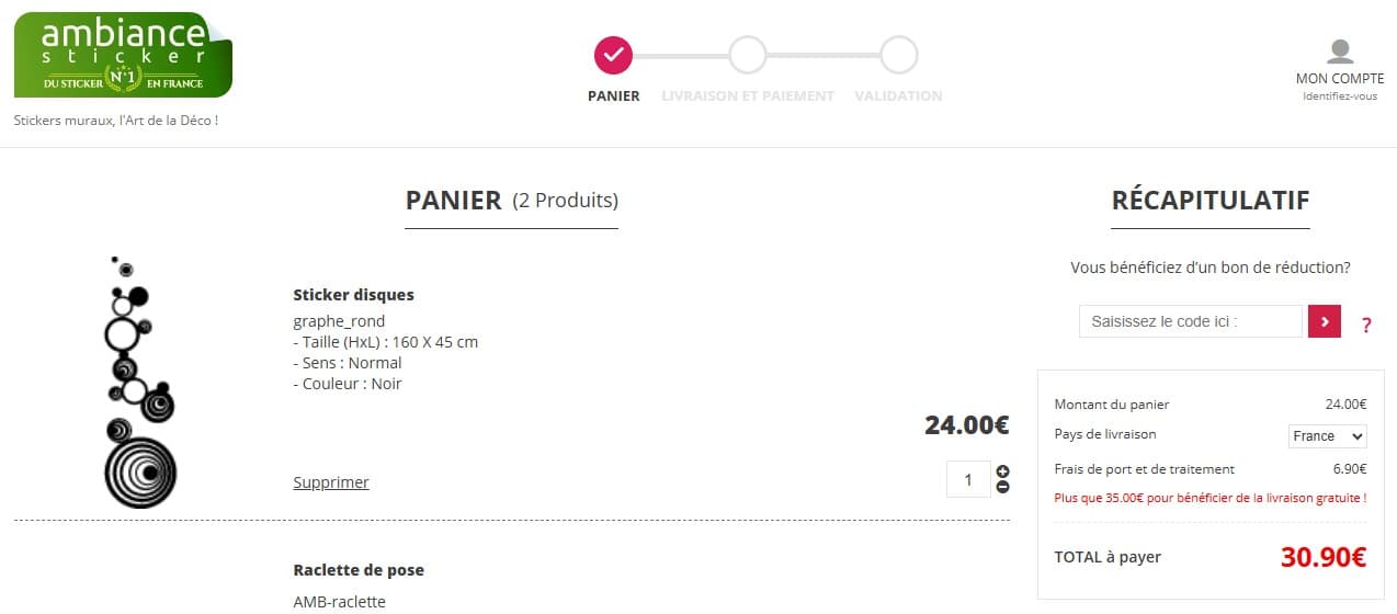 Code promo Ambiance Sticker
