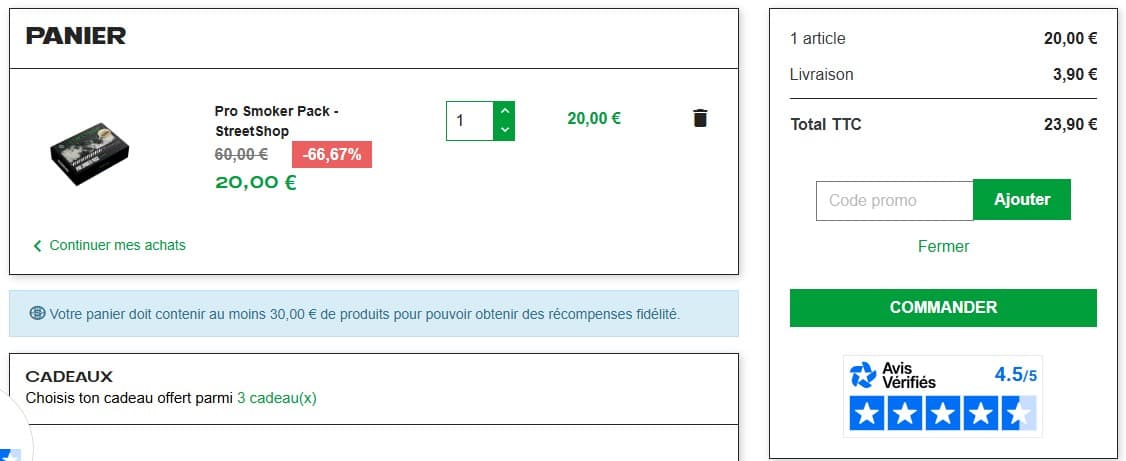 Code promo Streetshop