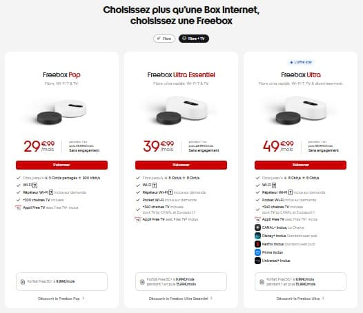 Code promo Free Internet