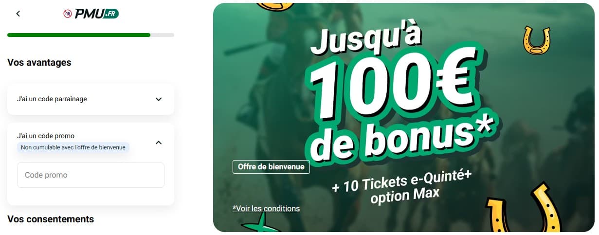 Code promotionnel PMU Hippique