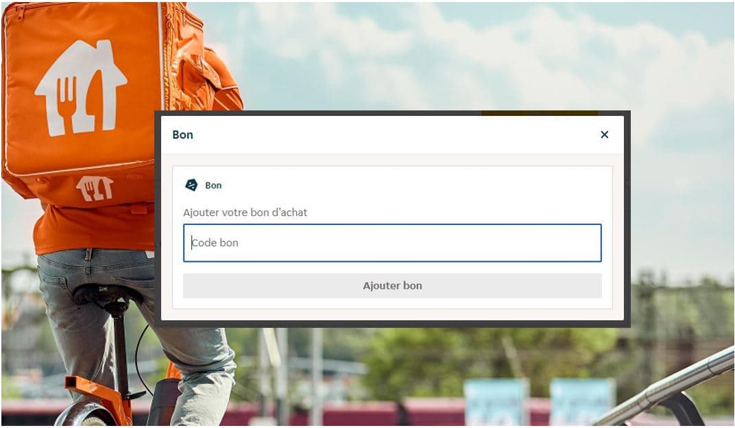 Où mettre mon code promo Just Eat ?