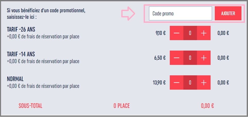 Où mettre mon code promo UGC valide ?