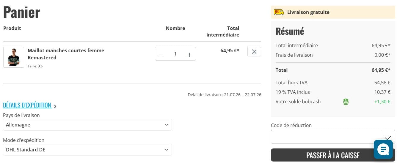 Code promo BobShop