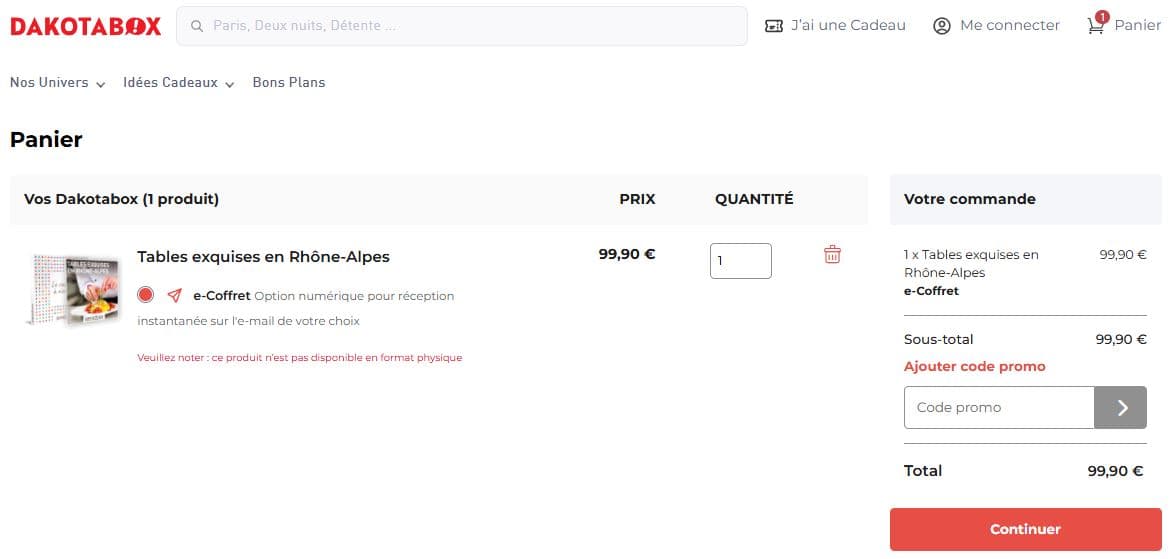 Code promo Dakotabox