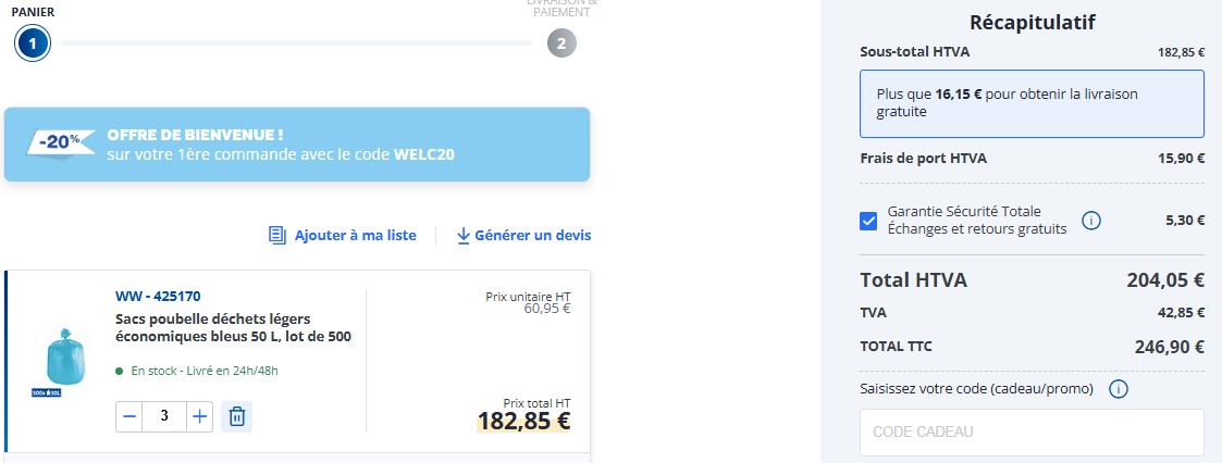 Code promo Bernard Belgique