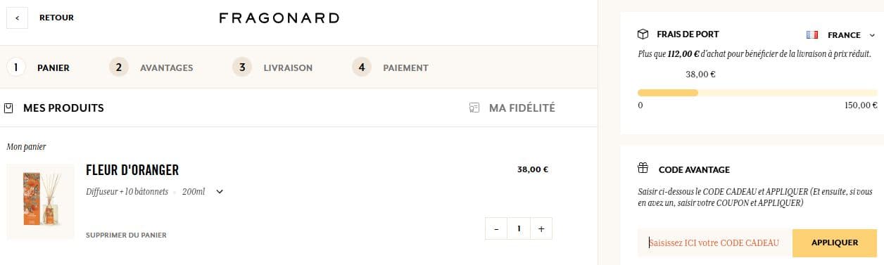 Code promo Fragonard