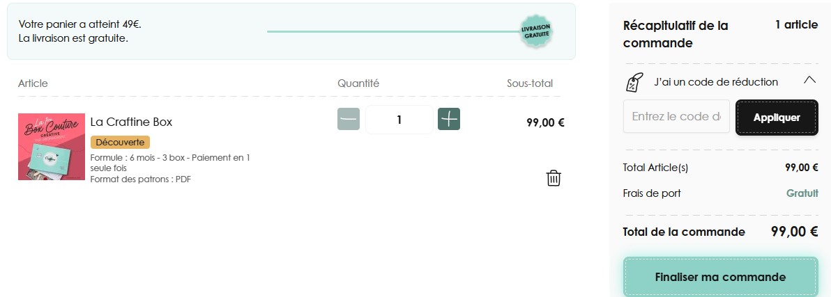 Code promo Craftine