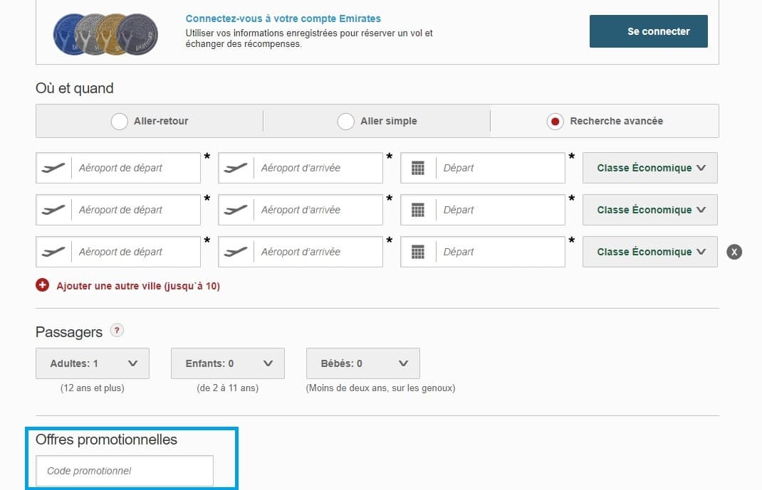Code promo Emirates