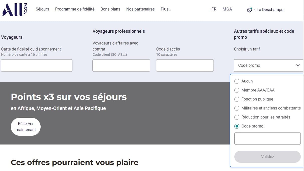 Code promo All Accor Live Limitless Belgique