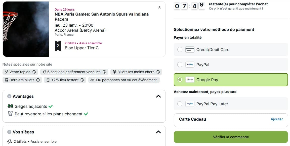 Code promo Billet Viagogo