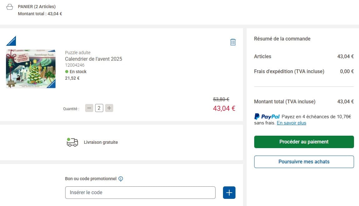 Code promo Ravensburger