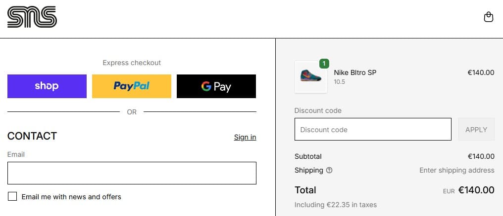 code promotionnel Sneakersnstuff