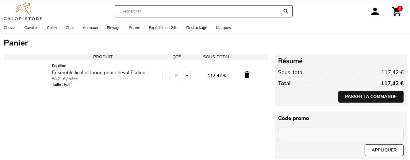 Code promotionnel Galop Store