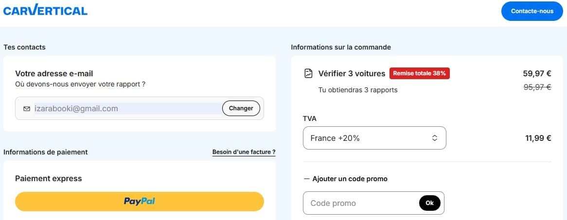 Code promo CarVertical