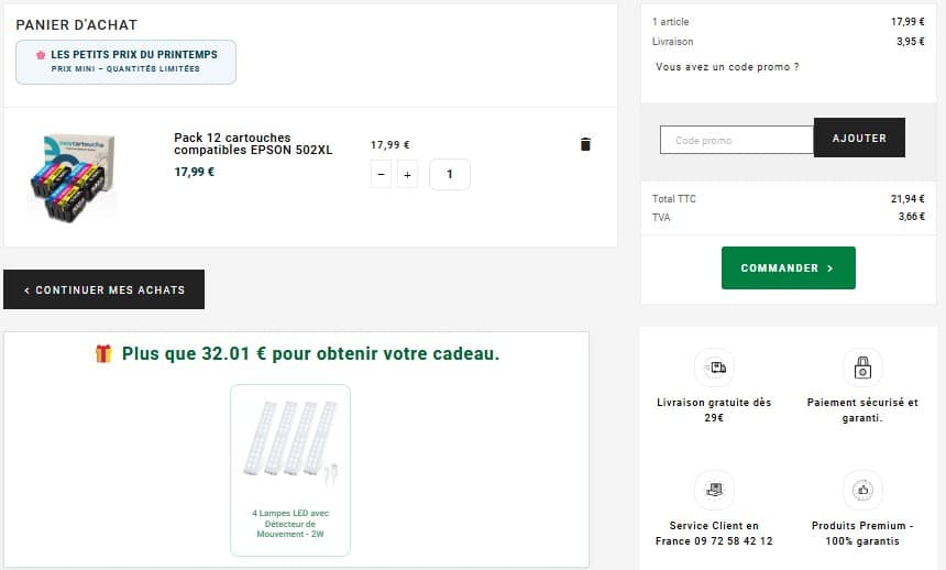 Code promo Easycartouche