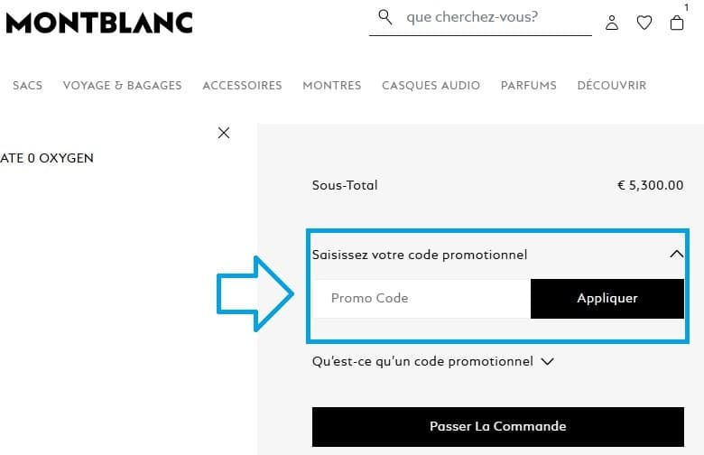 Code promo Montblanc