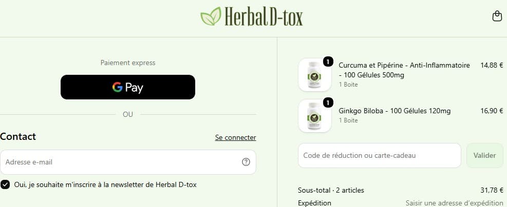 Code promo Herbal D-Tox