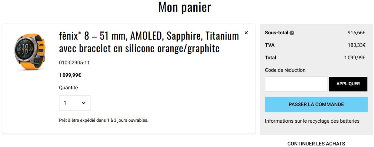 Code promo Garmin