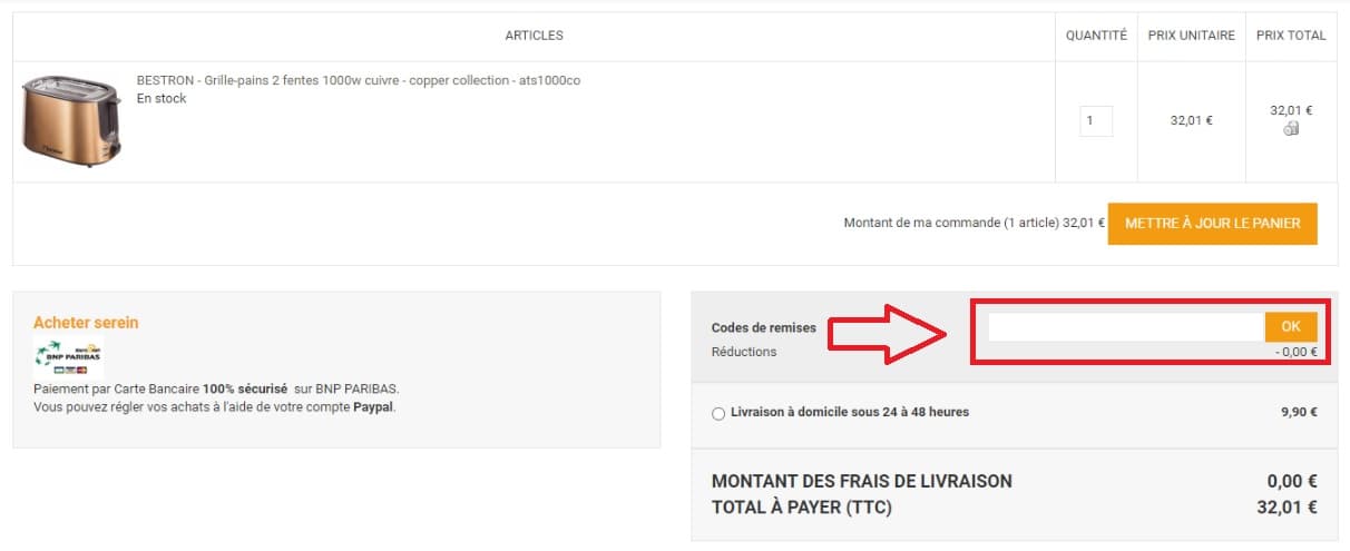 Comment utiliser un code promo Nouveaux Marchands valide ?