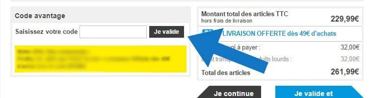 Où mettre un code promo Excedence ?