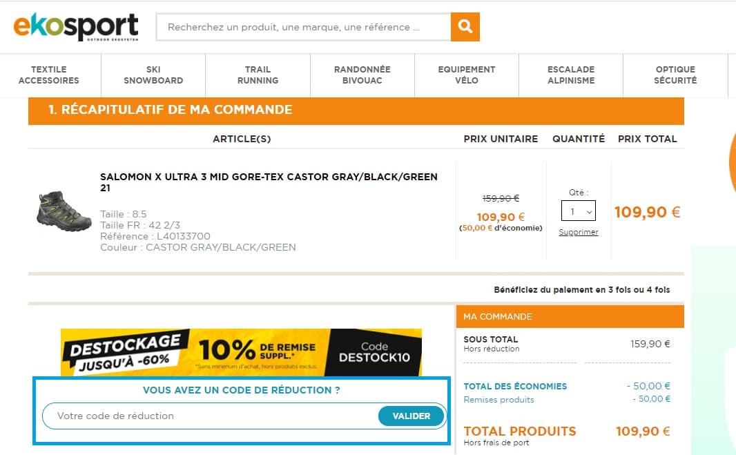 Comment utiliser un code promo Ekosport valide ?