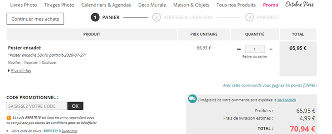 Comment utiliser un code promo Photoweb valide?