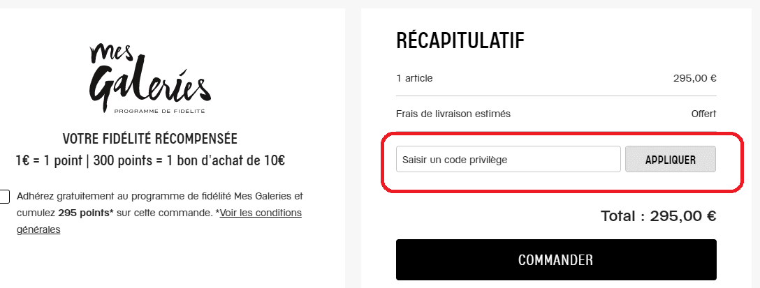 Où utiliser un code promo Galeries Lafayette ?