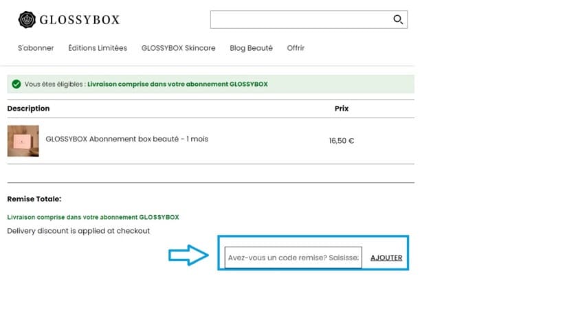 Code Promo Glossybox
