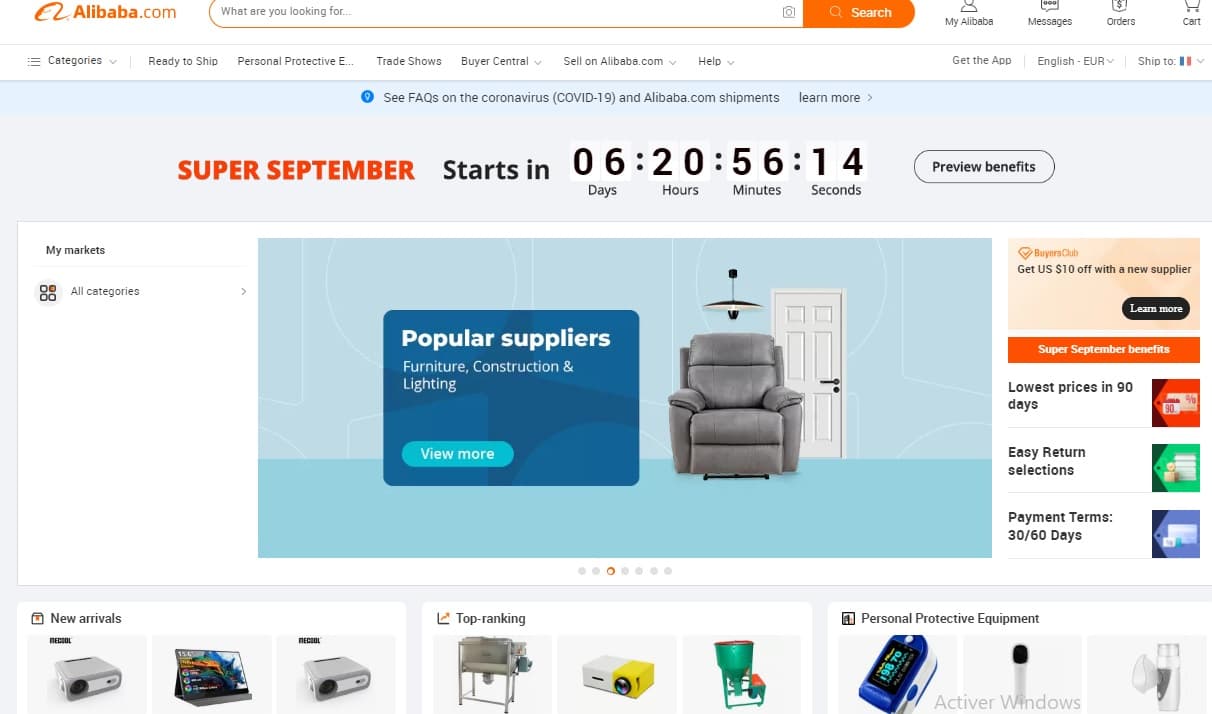 Peut-on profiter d’un code promo Alibaba.com ?