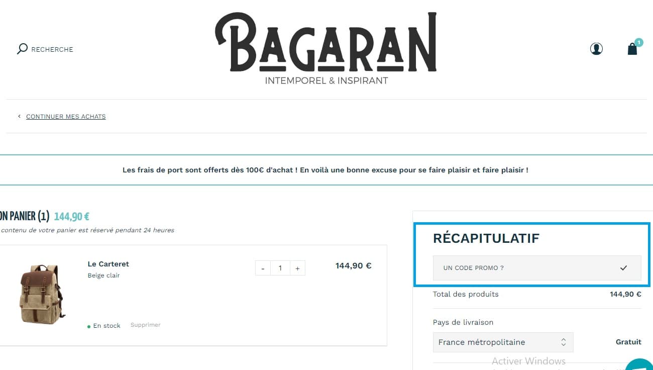 Comment profiter d’un code promo Bagaran valide ?