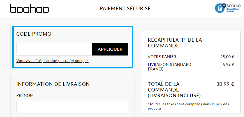 code promo Boohoo
