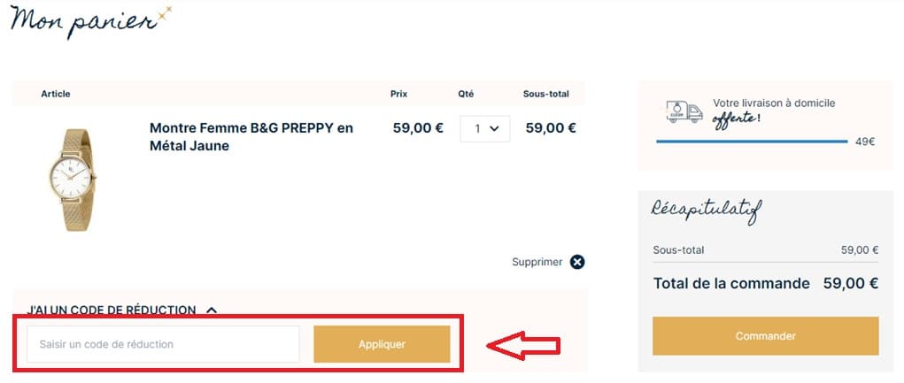 Où mettre mon code promo Cleor ?