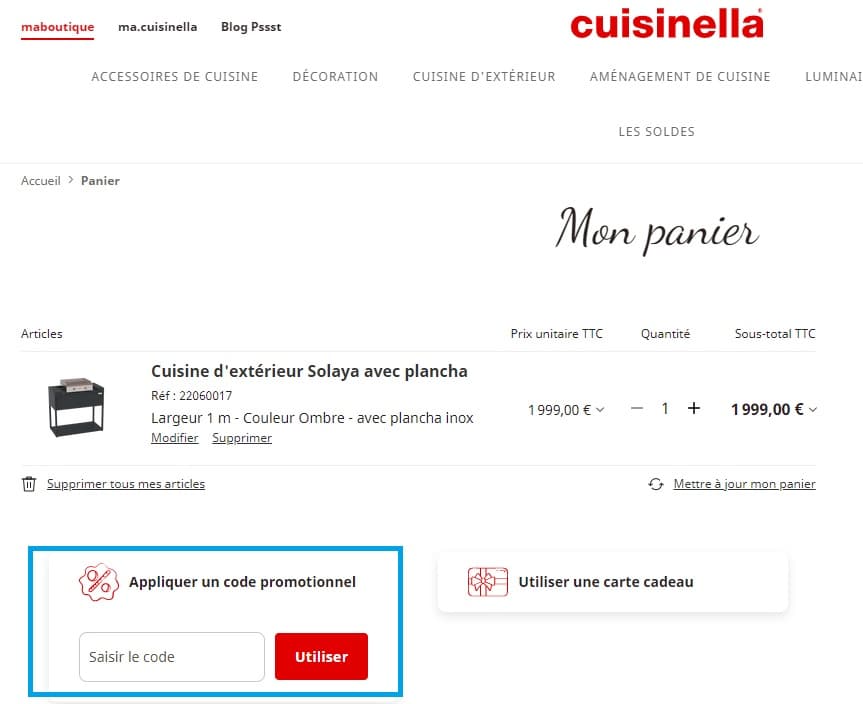 Comment profiter d’un code promo Cuisinella valide ?