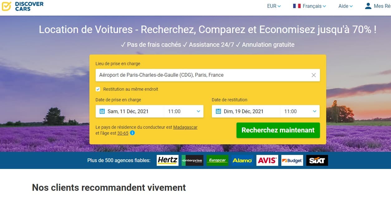 Comment réserver une voiture de location sur Discover Cars ?