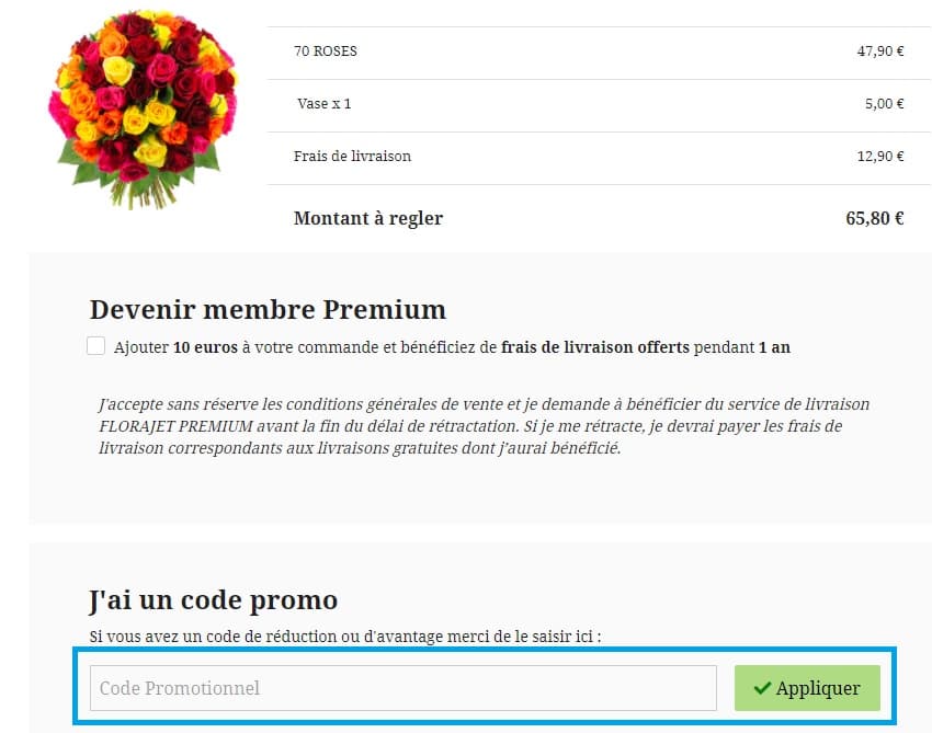 Comment utiliser un code promo Florajet valide ?