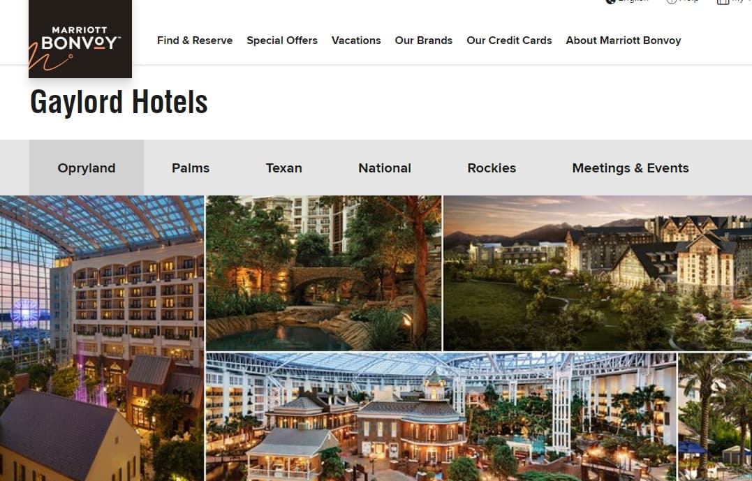 Comment faire une réservation sur Gaylord Hotels ?