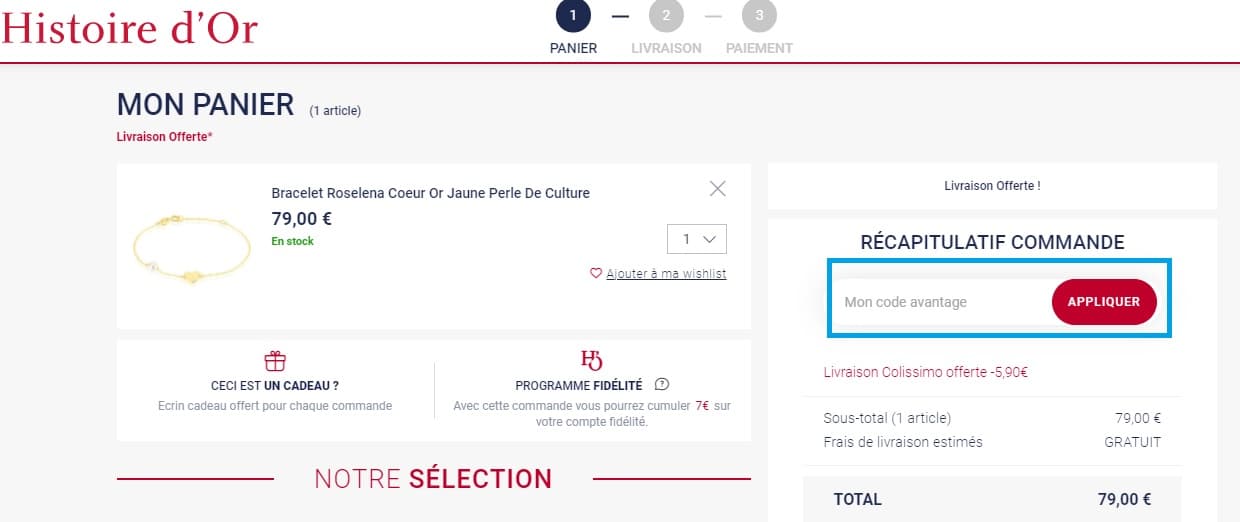 Comment utiliser un code promo Histoire d’Or valide ?
