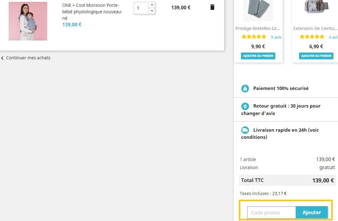 Où ajouter un code promo Love and Carry valide ?